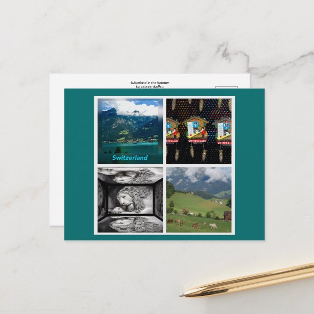 Cartão Postal Suiça no Verão (Frente/Verso In Situ)