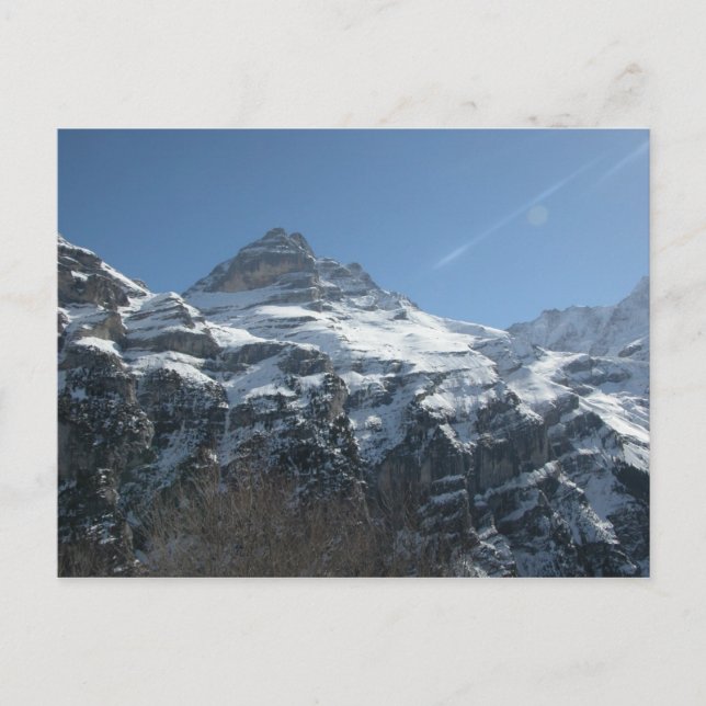 Cartão Postal Suiça, o Eiger de Isolfhuh (Frente)
