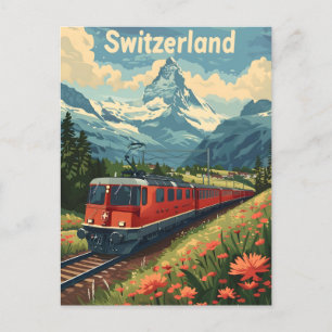 Cartão Postal Suíça - Odisseia Alpina: Estrada de Ferro Cênica