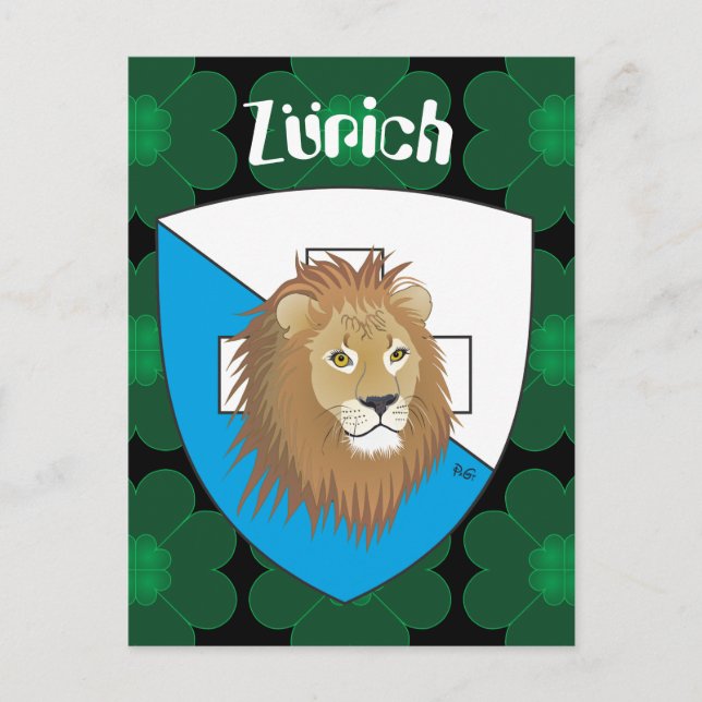 Cartão Postal Suiça Postkarte Zürich Schweiz (Frente)