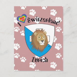 Cartão Postal Suiça Postkarte Zürich Schweiz
