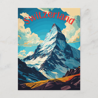 Cartão Postal Suiça Retro Matterhorn Mountain