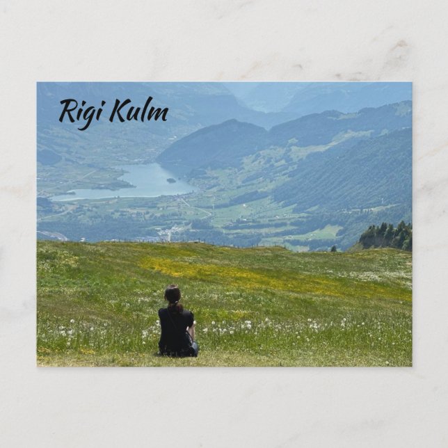 Cartão Postal Suiça Rigi Kulm Vista Cênnica (Frente)