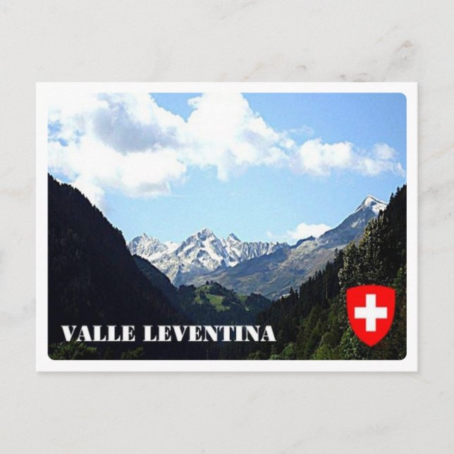 Cartão Postal Suiça - Vale de Leventina - (Frente)