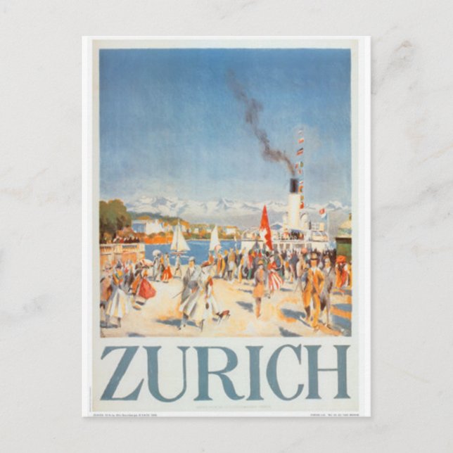 Cartão Postal Suiça Vintage - (Frente)