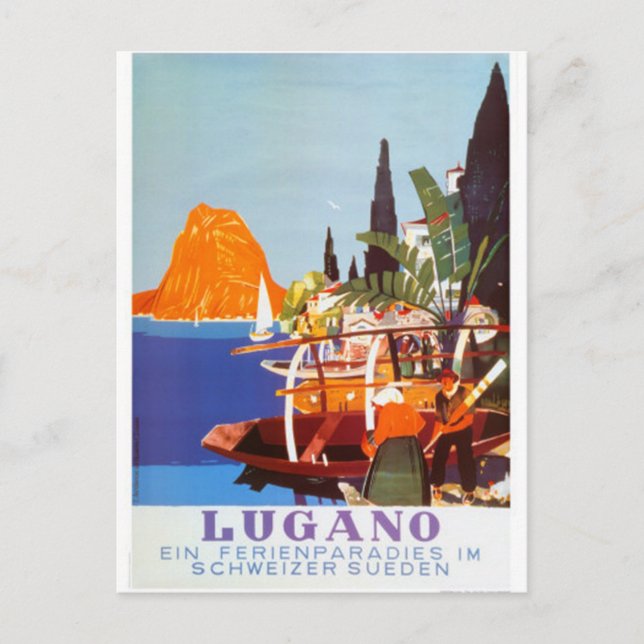 Cartão Postal Suiça Vintage - (Frente)