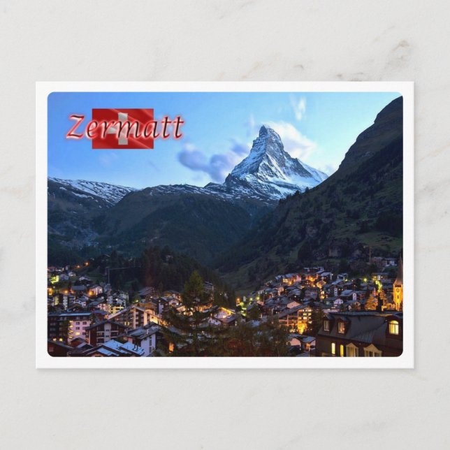 Cartão Postal Suiça - Zermatt - (Frente)
