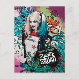 Cartão Postal Suicide Squad Harley Quinn Character Graffiti