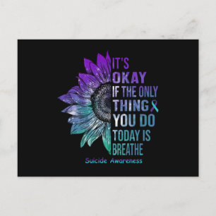 Cartão Postal Suicídio Sensibilização Camisa Dossiê De Girassol