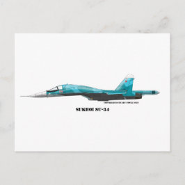 Cartão Postal Sukhoi SU-34
