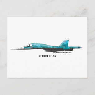 Cartão Postal Sukhoi SU-34