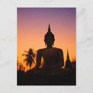 Cartão Postal Sukhothai, Wat Mahatha Ao Sunset