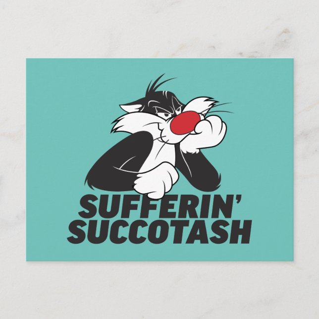 Cartão Postal Sulking SYLVESTER™ "Sofferin' Succotash" (Frente)
