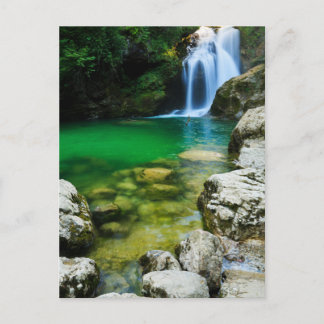 Cartão Postal Sum Waterfall in Vintgar Gorge, perto de Bled, Slo