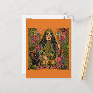 Cartão Postal suma sacerdotisa de plantas domésticas