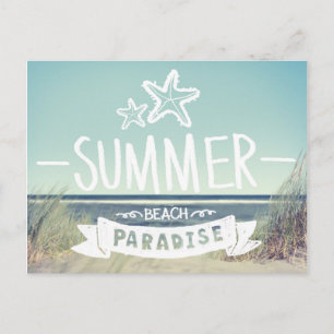 Cartão Postal Summer Beach Paradise