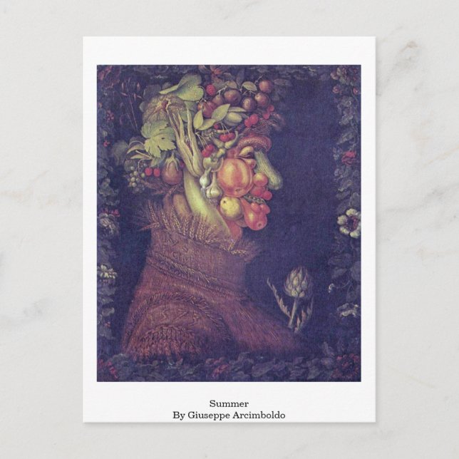 Cartão Postal Summer by Giuseppe Arcimboldo (Frente)
