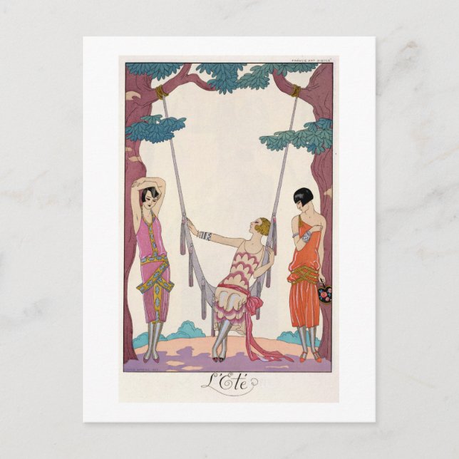 Cartão Postal Summer, de "Gazette du Bon Ton", 1925 (Frente)