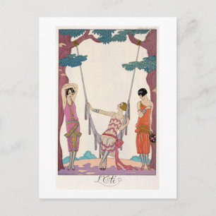 Cartão Postal Summer, de "Gazette du Bon Ton", 1925