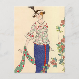 Cartão Postal Summer Ensemble George Barbier