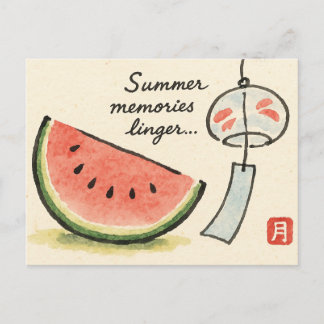 Cartão Postal Summer Etegami Postcard