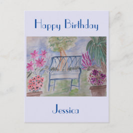 Cartão Postal Summer Garden Bench