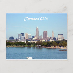 Cartão postal Summer Lake Skyline Cleveland OH