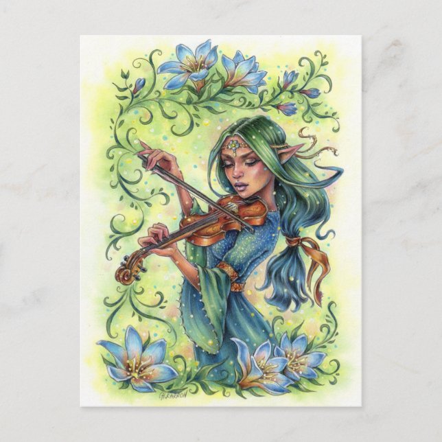 Cartão Postal Summer Night Fiddler (Frente)