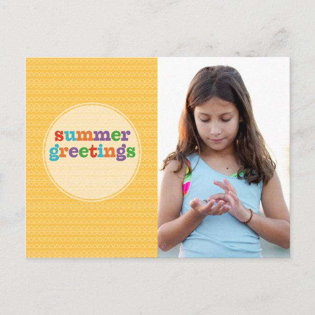 Cartão Postal Summer Saudações Sunshine (Frente)