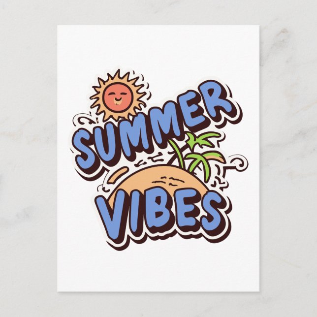 Cartão Postal Summer Vibes (Frente)