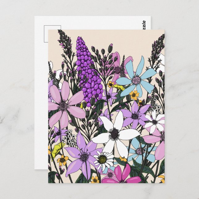 Cartão Postal Summer Wildflowers (Frente/Verso)