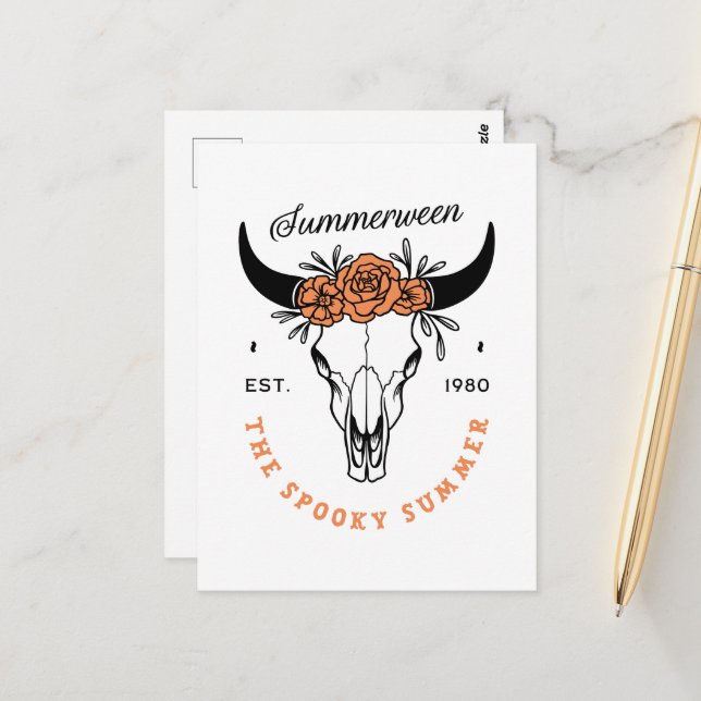 Cartão Postal Summerdal assustador do salão do verão (Frente/Verso In Situ)