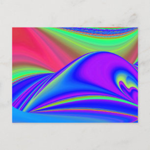 Cartão Postal Summersense, Abstrato 3D Rainbowart