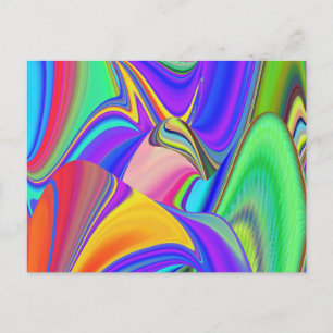 Cartão Postal Summersense, Abstrato 3D Rainbowart