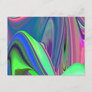 Cartão Postal Summersense, Abstrato 3D Rainbowart