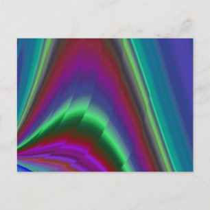Cartão Postal Summersense, Abstrato 3D Rainbowart