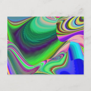 Cartão Postal Summersense, Abstrato 3D Rainbowart