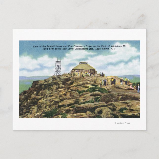 Cartão Postal Summit House, Fire Observers Torre View (Frente)