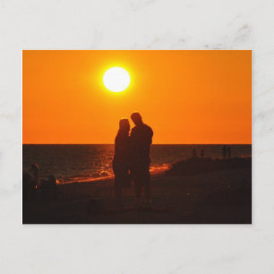 Cartão postal Sun Casal Silhouette Love Sanibel S