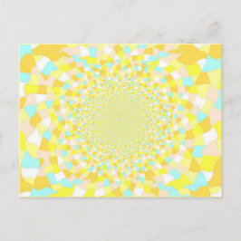 Cartão Postal Sun Glint Water BeDazzle Art Postcard Azul / Doura