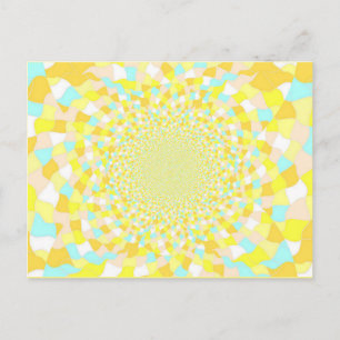 Cartão Postal Sun Glint Water BeDazzle Art Postcard Azul / Doura