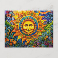 Sun Hippy Art Colorida