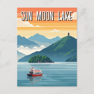 Cartão Postal Sun Moon Lake Taiwan Sunrise