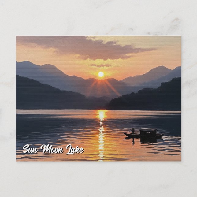 Cartão Postal Sun Moon Lake Taiwan Sunrise (Frente)