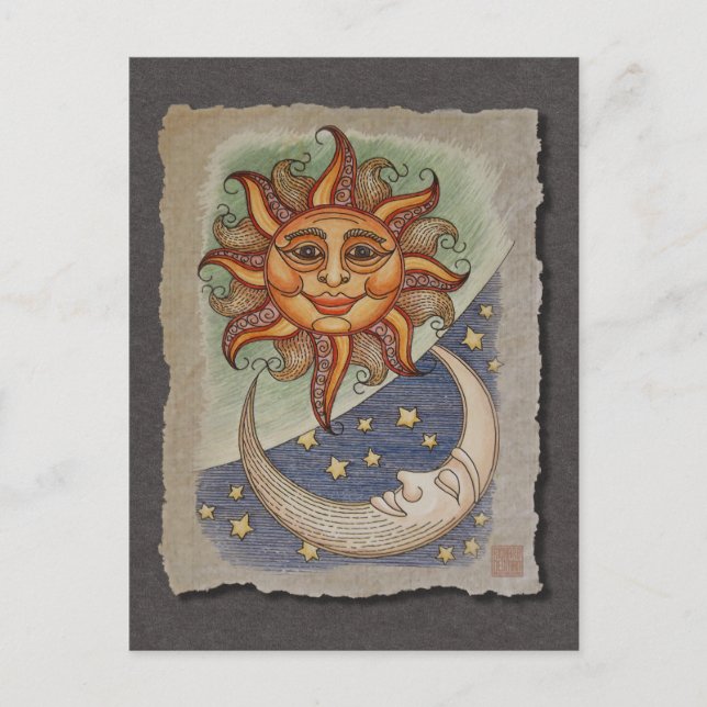 Cartão Postal Sun Moon & Stars (Frente)
