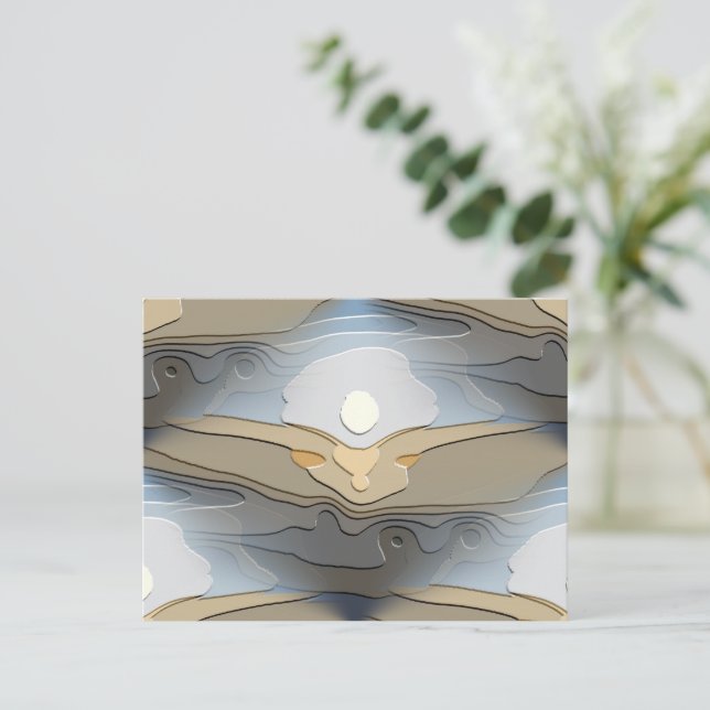 CARTÃO POSTAL SUN SOBRE A ABSTRATO COLINAS (Em pé/Frente)