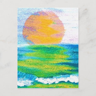 Cartão Postal Sun Stance CricketDiane Ocean Art Design