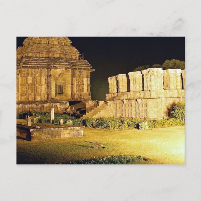 Cartão Postal Sun Temple, Konark, Índia (Frente)