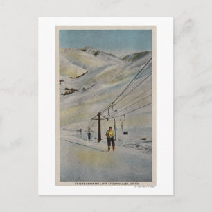 Cartão Postal Sun Valley, IDMountain Scene, Ski levanta em