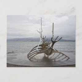 Cartão Postal Sun Voyager Sculpation, Reykjavik, Islândia